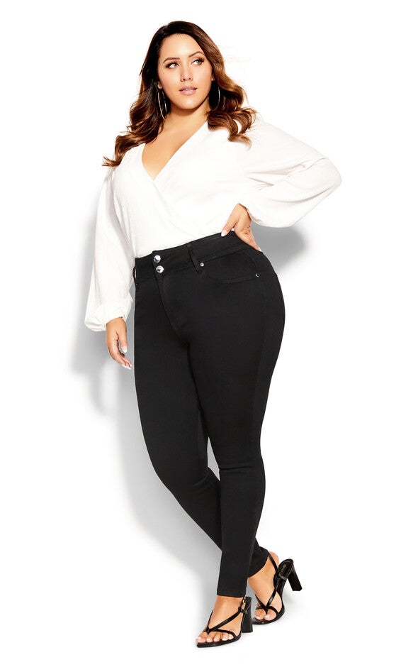 Harley Short Skinny Jean - black, BLACK, hi-res image number null