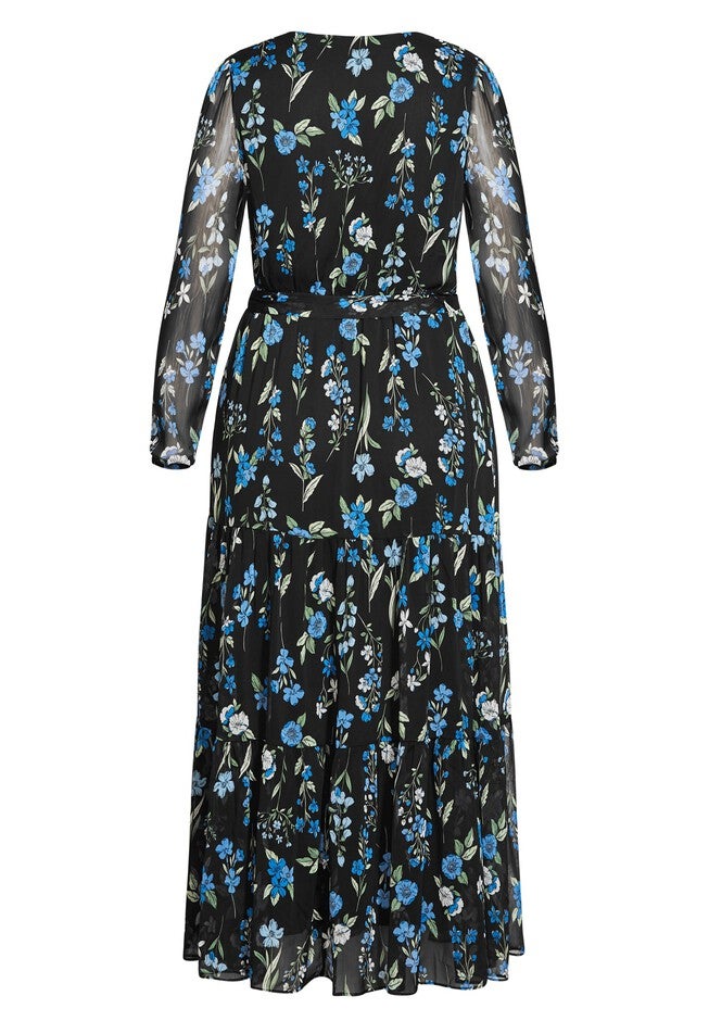 Blue Blossom Maxi Dress - black, BLUE, alternate image number 4