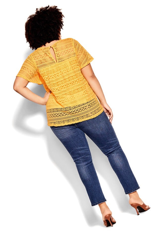 Serenity Short Sleeve Top - sunshine, YELLOW, alternate image number null