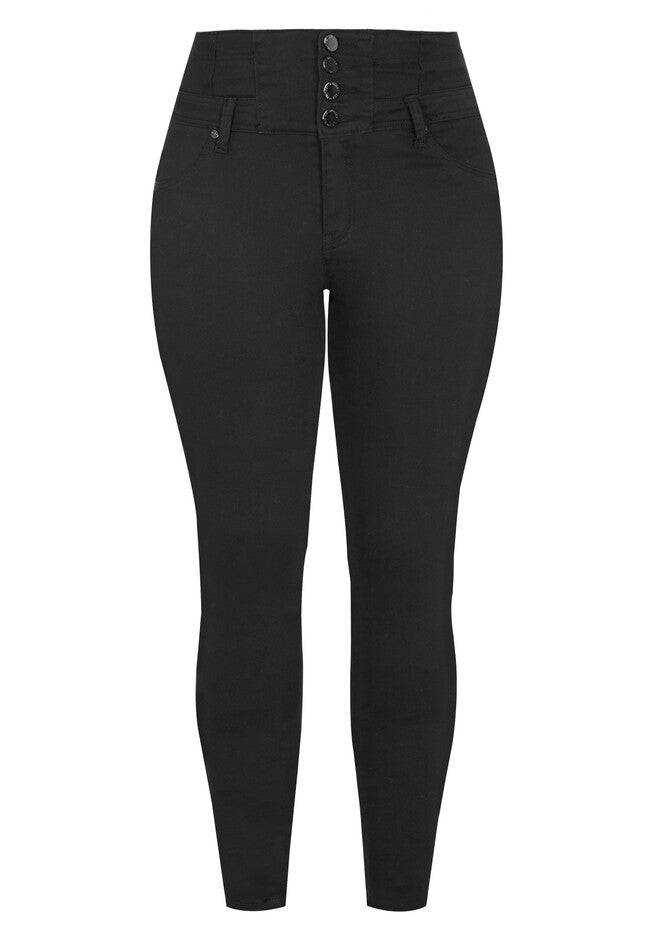 Harley Regular Corset Skinny Jean - black, BLACK, alternate image number null
