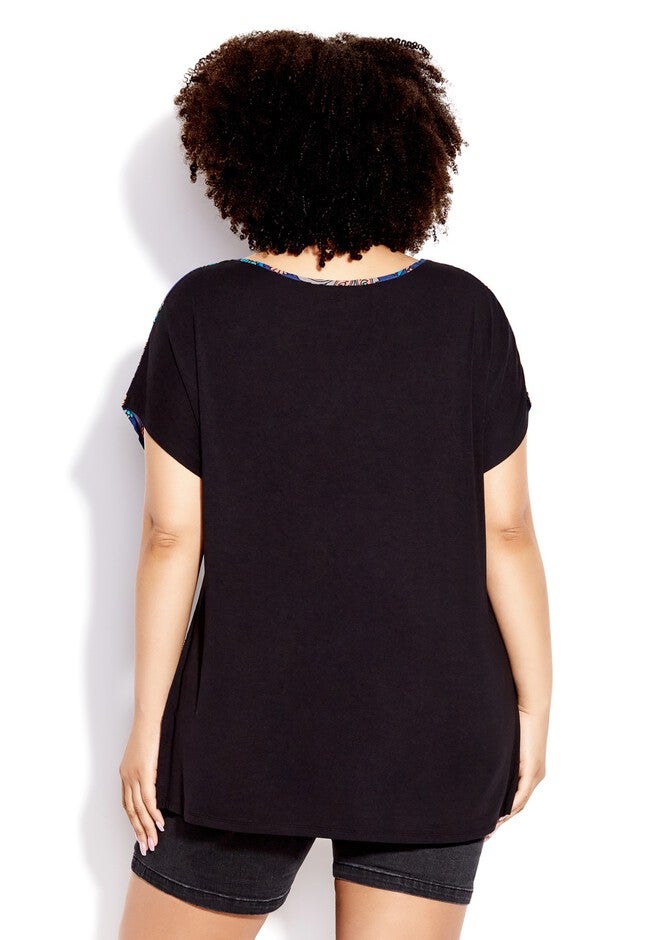 Mixed Media Print Top, JACQUI, on-hover image number null