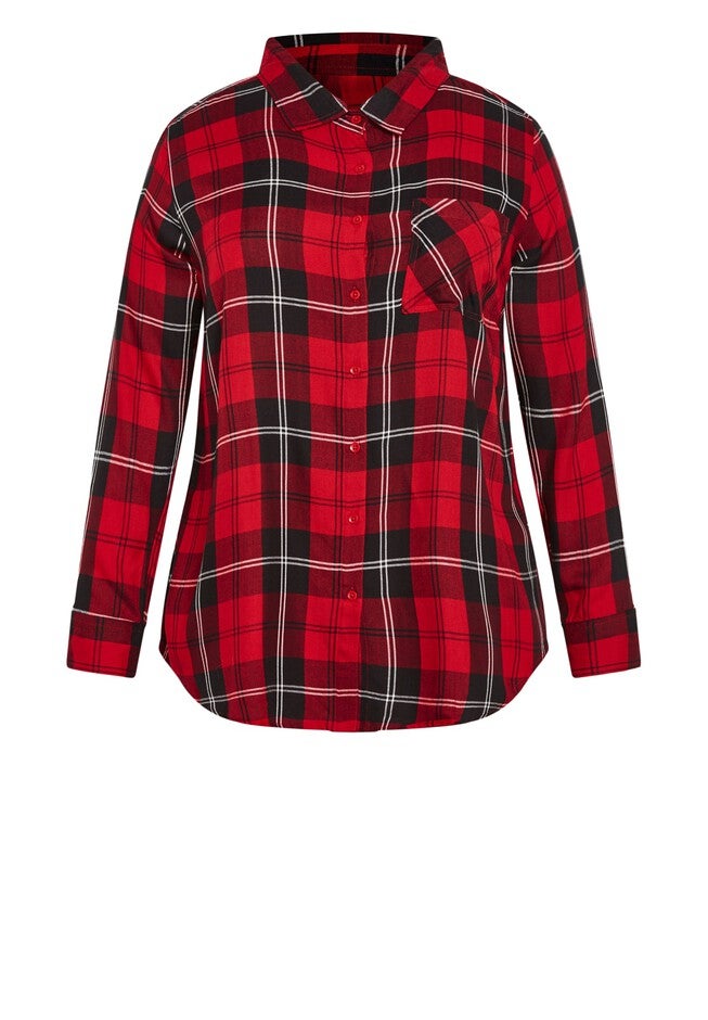 Kylee Check Shirt, RED BLACK, alternate image number 5