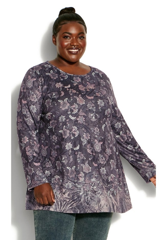 Evie Top, PEACH JACOBEAN, alternate image number null