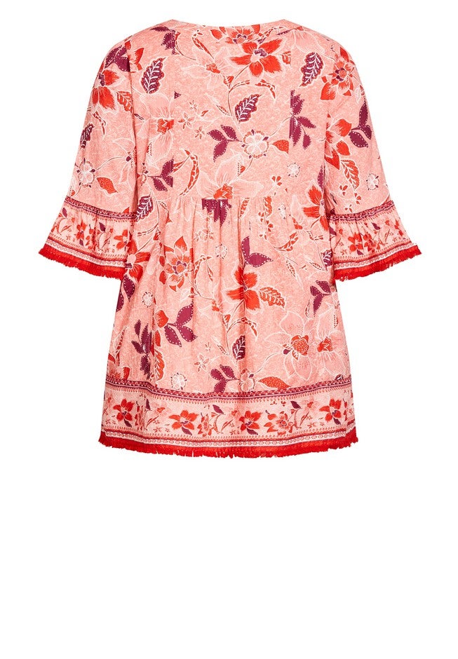 Kiani Crush Tunic, PINK ROYAL BLOOMS, alternate image number null