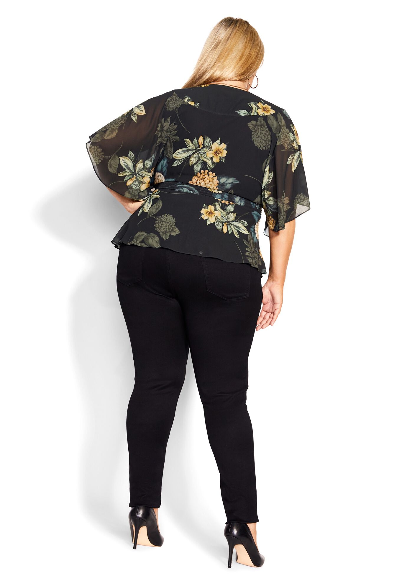 Hydrangea Top - gold, BLACK, alternate image number 2