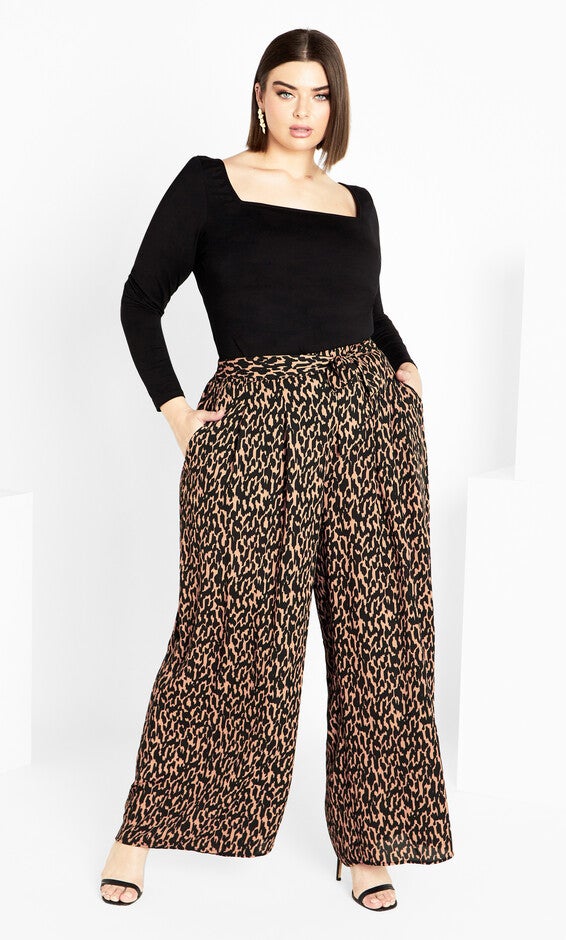 Illusion Pant - animal, BROWN, alternate image number null