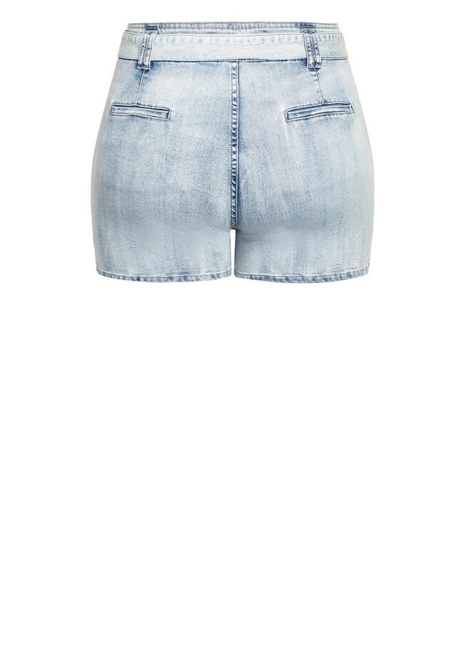 Sweet Tie Short - light denim, BLUE, alternate image number null