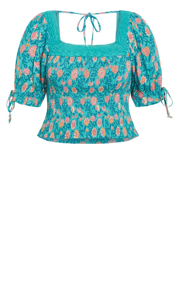 Aurora Print Top - turquoise, BLUE, alternate image number null