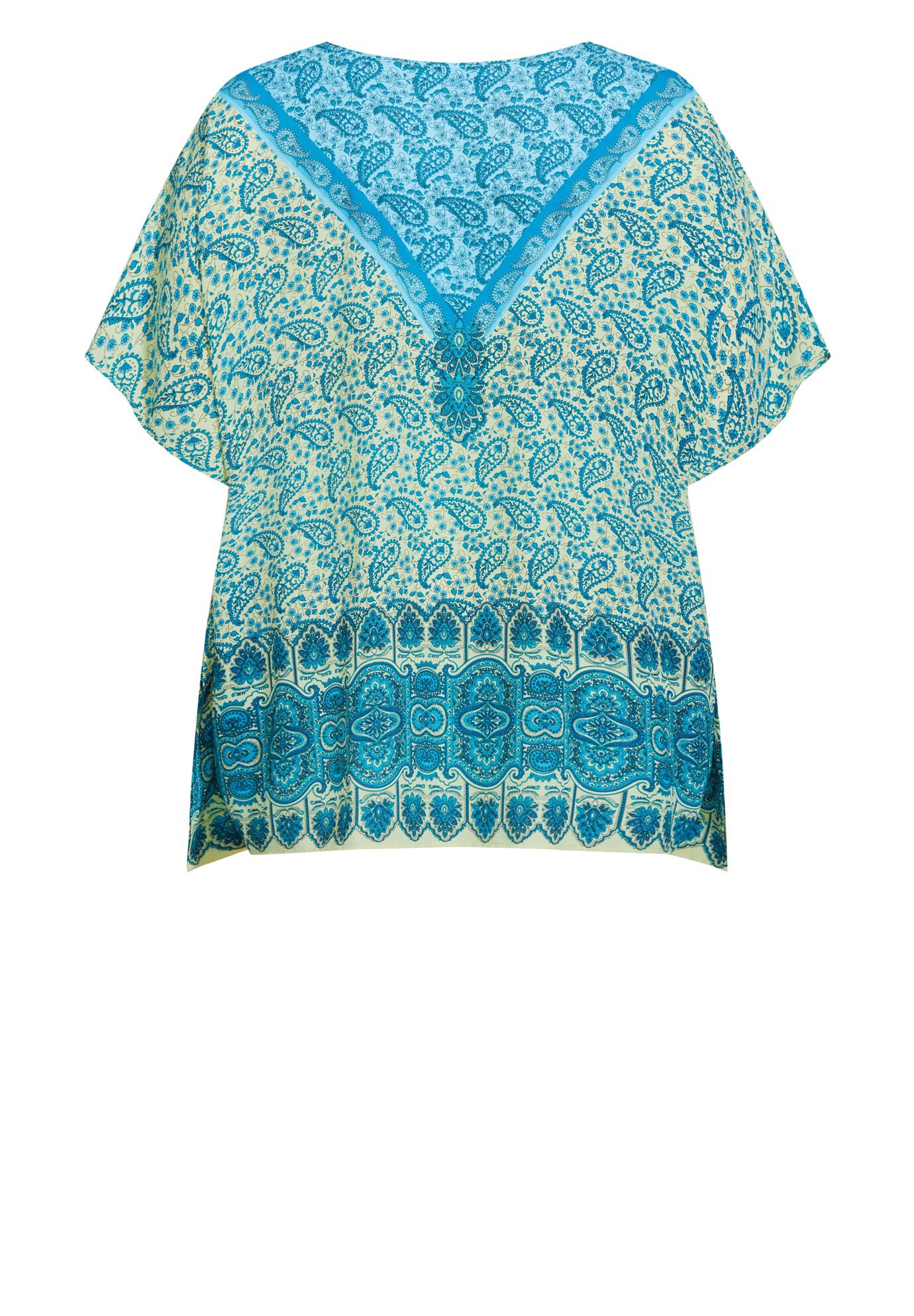 Tie Neck Poncho, SEACLIFF PLACED BORD, alternate image number 4