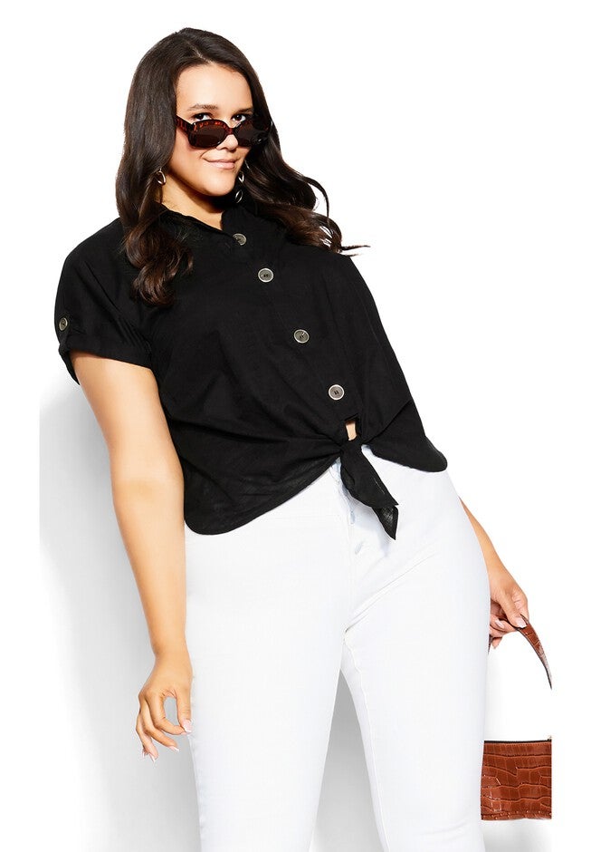 Button Explore Shirt - black, BLACK, hi-res image number null
