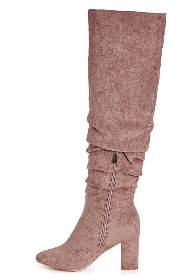 WIDE FIT Raquel Knee Boot - mushroom, MUSHROOM, alternate image number null