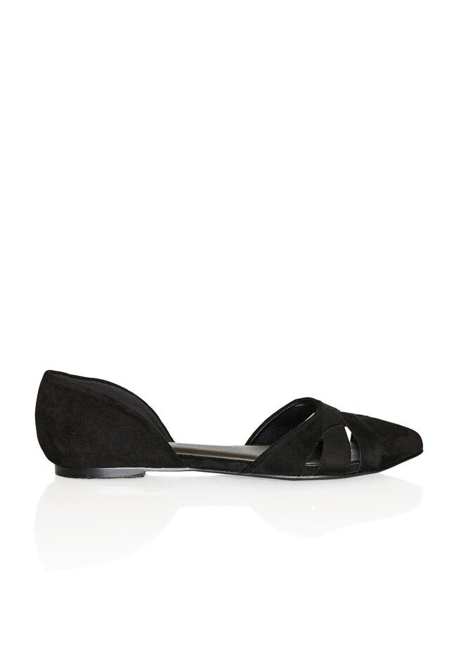 WIDE FIT Clara Flat - black, BLACK, on-hover image number null