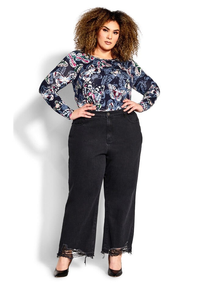 Casey Smock Print Tunic, NAVY FLUTTER, alternate image number 3