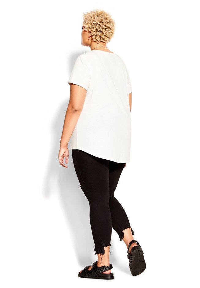 Feline Tee - ivory, WHITE, alternate image number 2