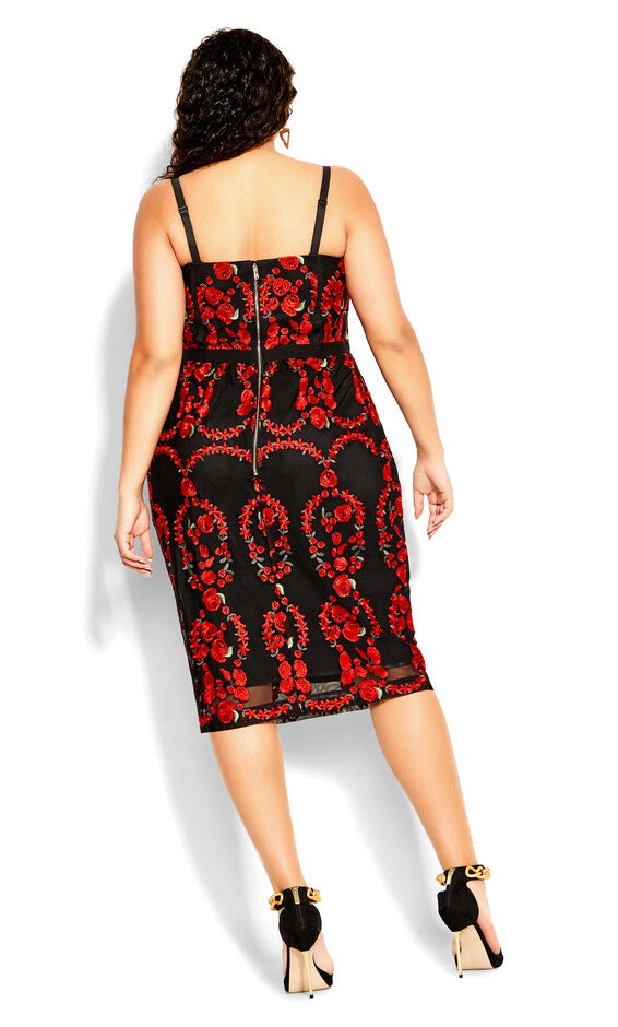 Dolce Rose Dress - black, BLACK, alternate image number null