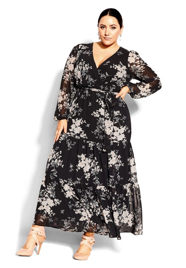 Mini Bouquet Maxi Dress - black, MINI, on-hover image number 1