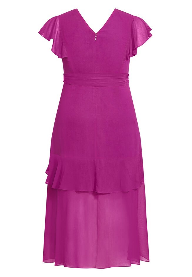Flirty Tier Maxi Dress - magenta, PINK, alternate image number 3
