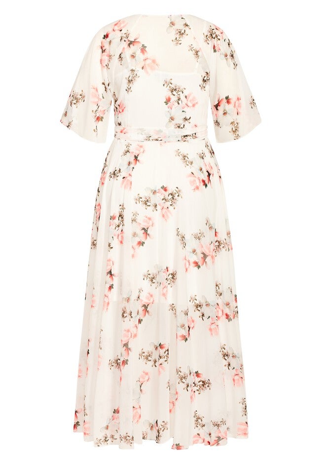 Wrap Lotus Maxi Dress - ivory, WHITE, alternate image number 2