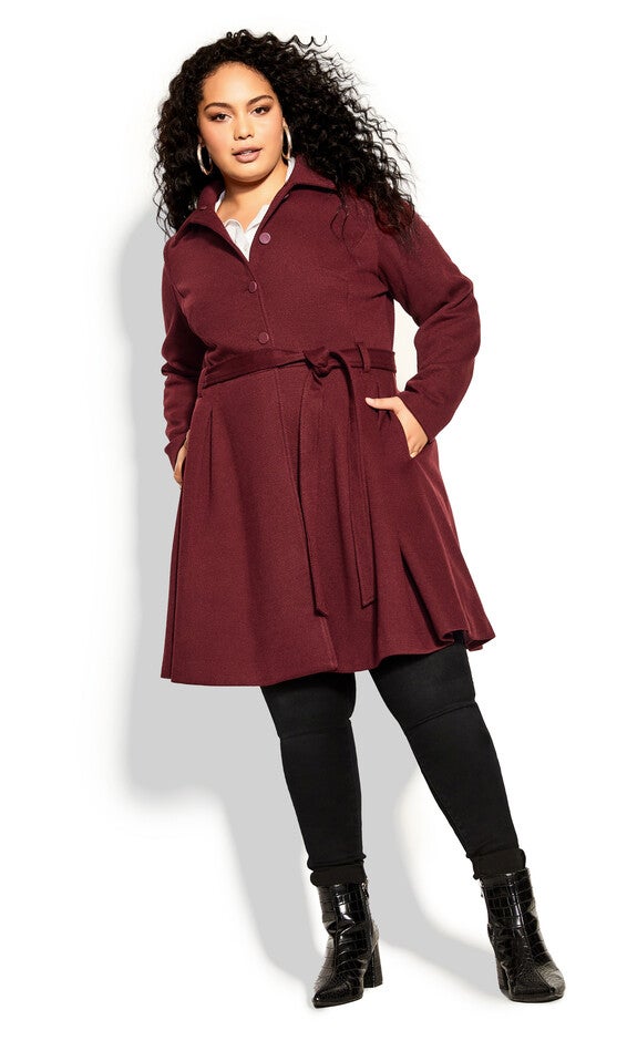 Blushing Belle Coat - port, RED, alternate image number null