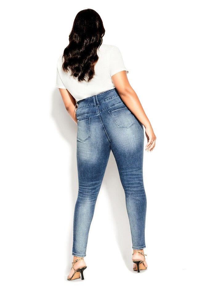 Asha Sweetheart Jean - mid denim, BLUE, on-hover image number 1