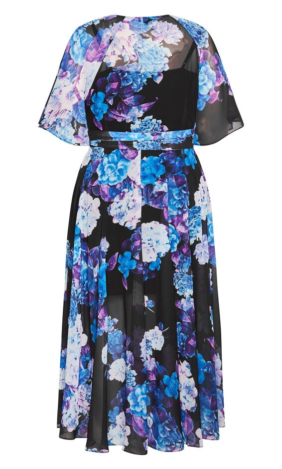 Enthrall Me Print Maxi Dress - black, BLACK, alternate image number 5