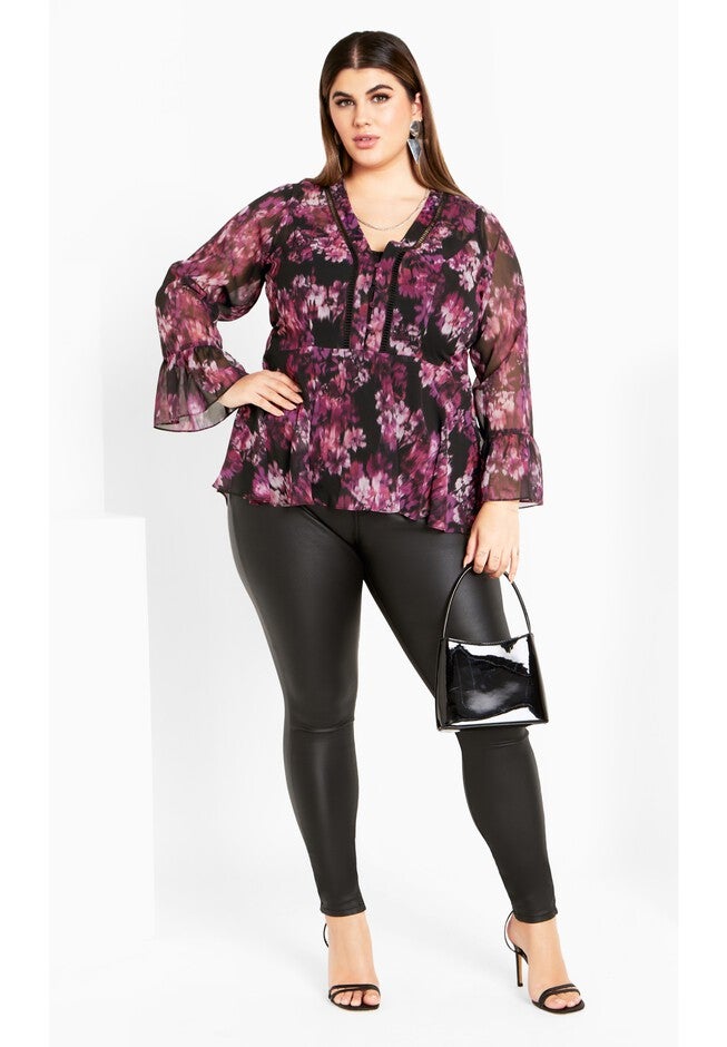 Chaya Print Top - mulberry, PURPLE, on-hover image number null