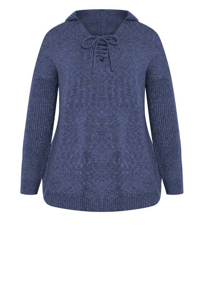 Rory Laceup Sweater, INDIGO, alternate image number null