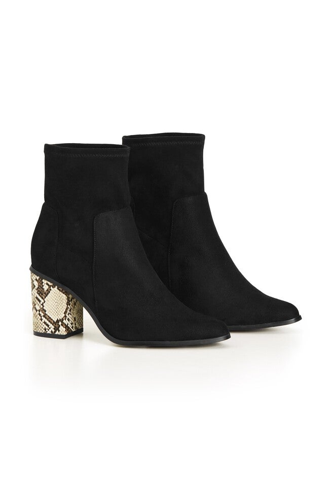 WIDE FIT Kendra Ankle Boot - black, BLACK, alternate image number null