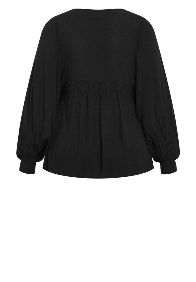 Amahle Lace Embroidered Button Down Blouse, BLACK, alternate image number 6