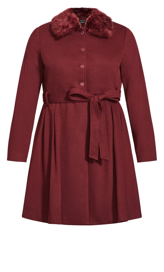 Blushing Belle Coat - port, RED, alternate image number null
