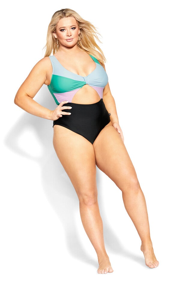 Lulu Splice 1 Piece - aqua, PURPLE, hi-res image number 0