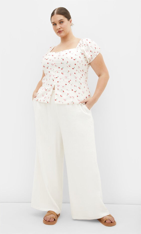 Daydreamer Print Top - ivory, WHITE, alternate image number null