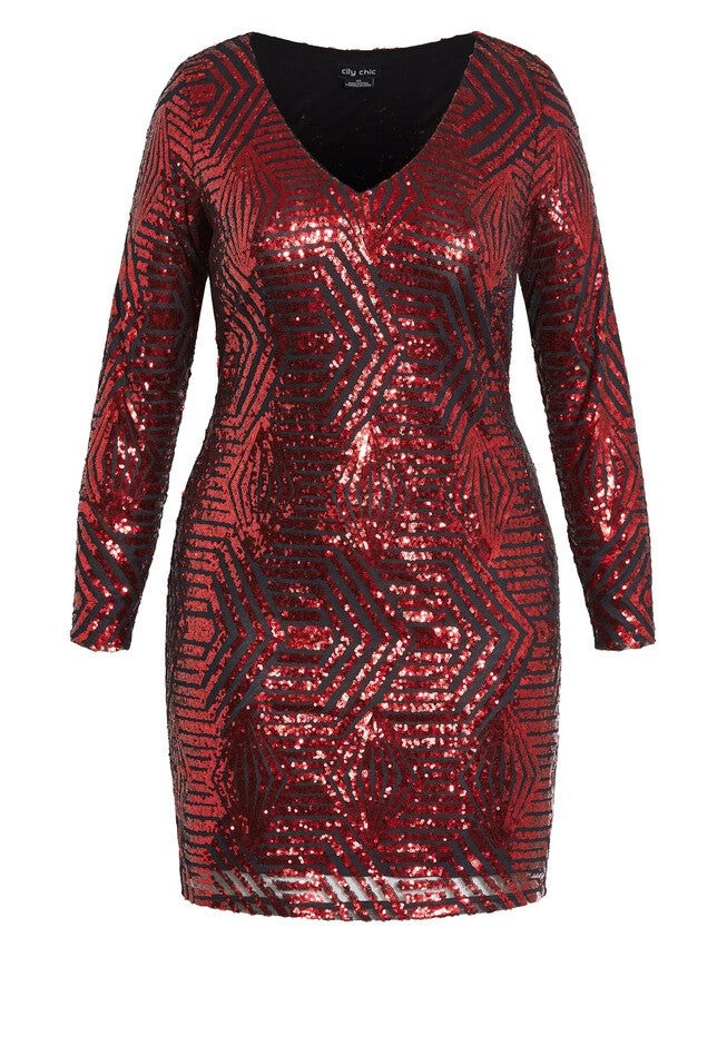 Bright Lights Dress - ruby, RED, alternate image number 2