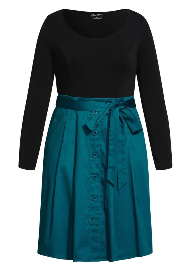 Uptown Girl Dress - teal, BLUE, on-hover image number null