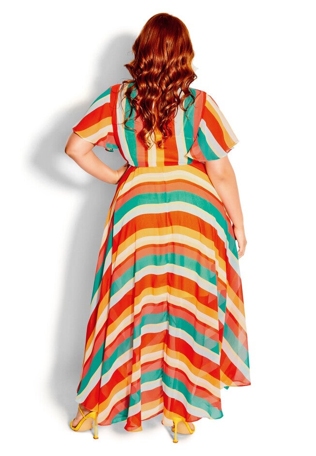 Gelato Wrap Maxi Dress - ocean, RED, alternate image number 4