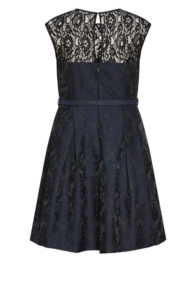 Ornate Dress - black, BLACK, alternate image number null