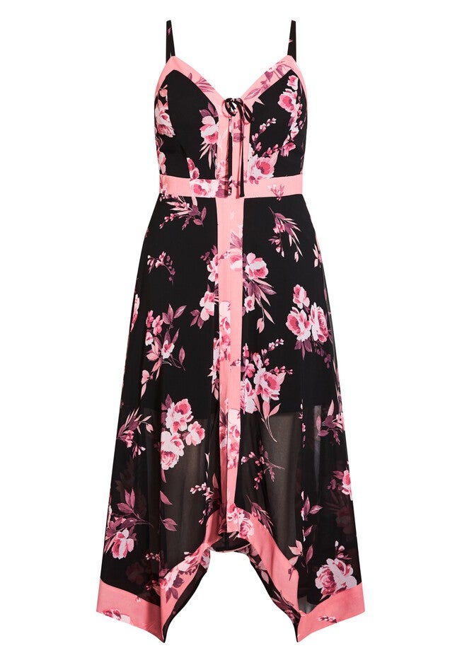 Pretty Roses Dress - black, BLACK, alternate image number 3