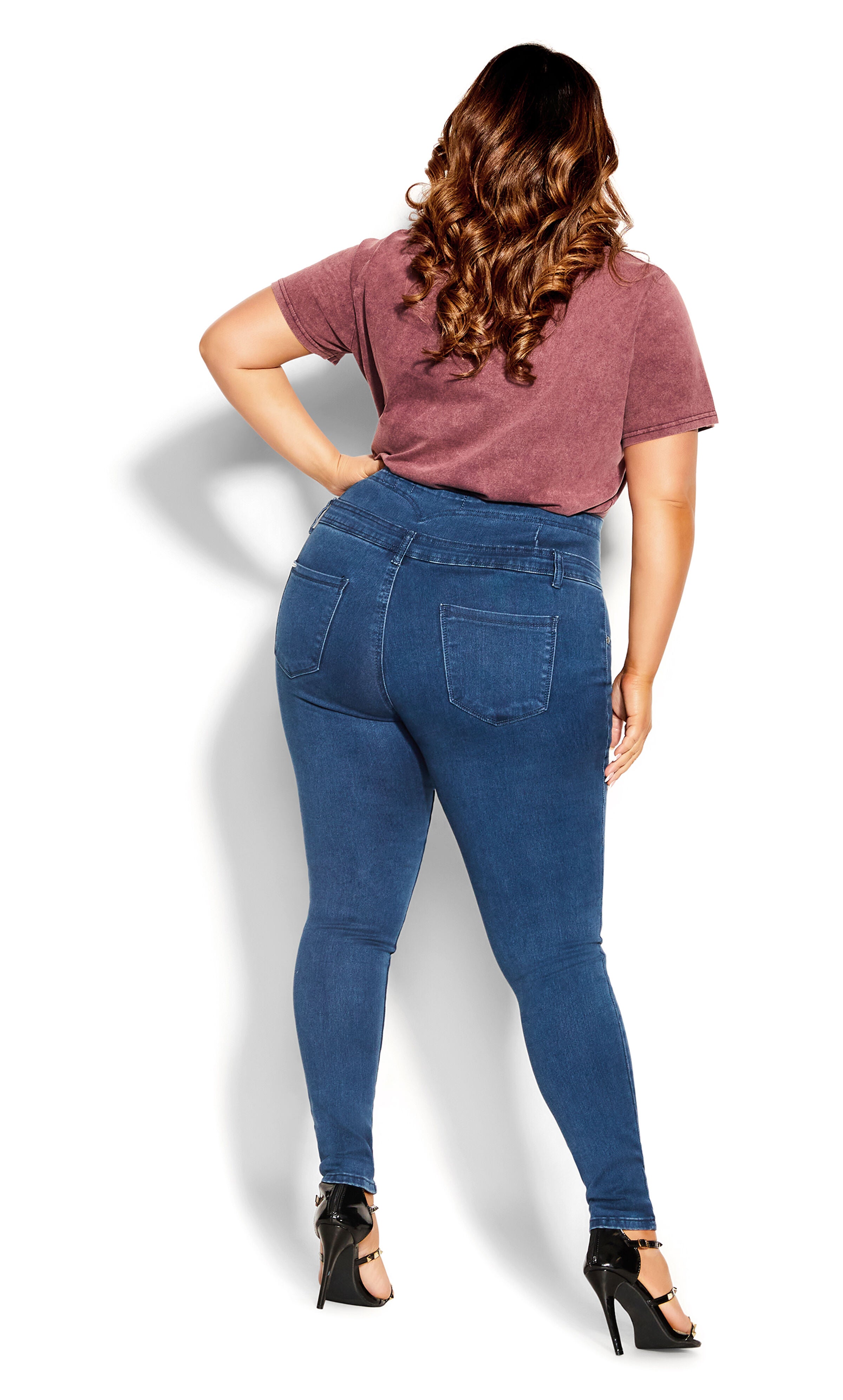 Asha Rip Corset Jean - light denim, BLUE, alternate image number 2