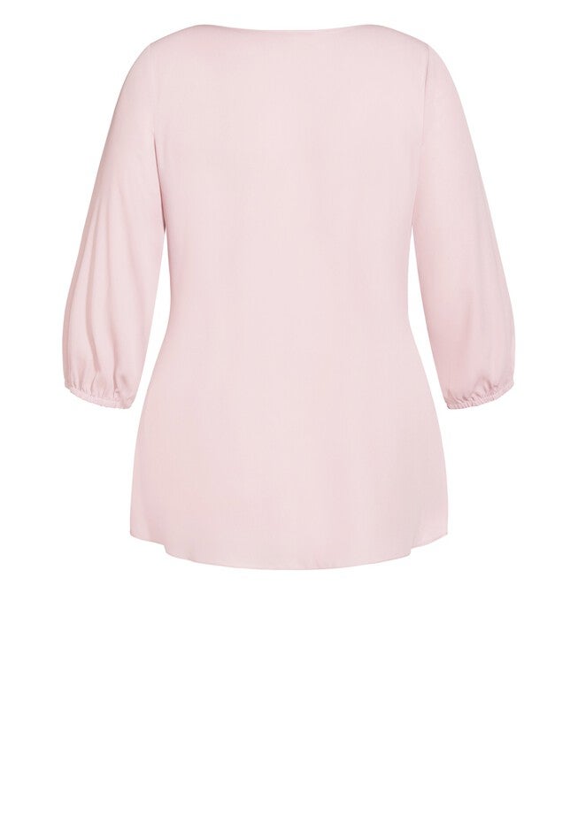 Sexy Fling Elbow Sleeve Top - ice pink, PINK, alternate image number null