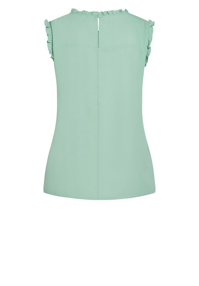Lace Angel Top - sage, GREEN, alternate image number 4