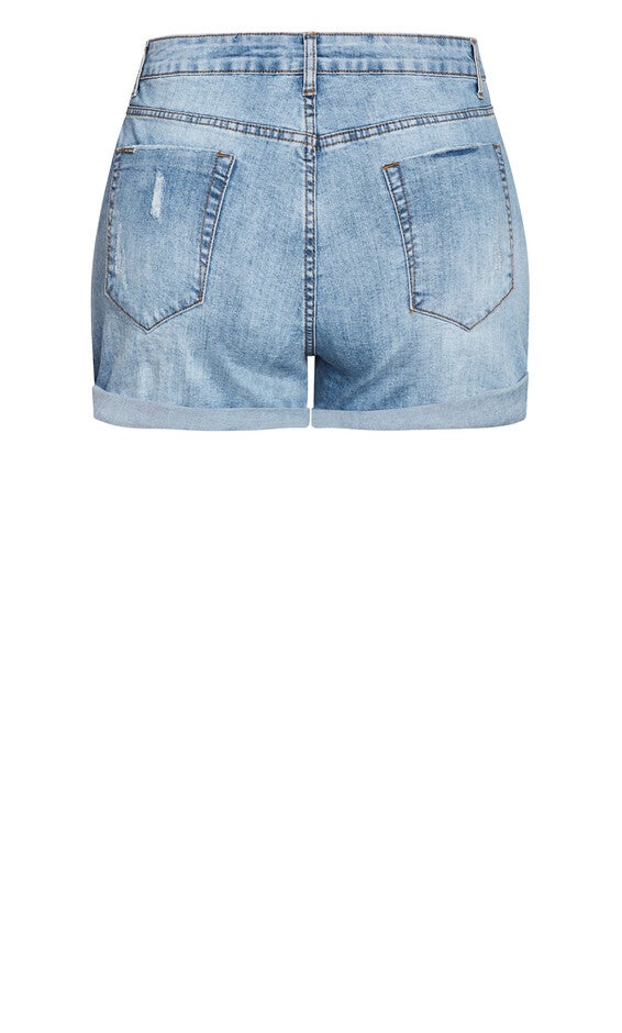 Denim Cuff Short - denim, BLUE, alternate image number null