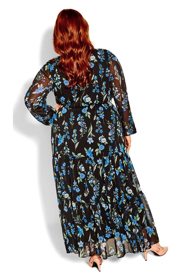 Blue Blossom Maxi Dress - black, BLUE, alternate image number 2