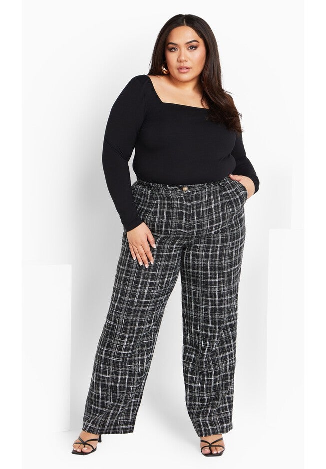 Piper Check Pant - black, BLACK, on-hover image number null