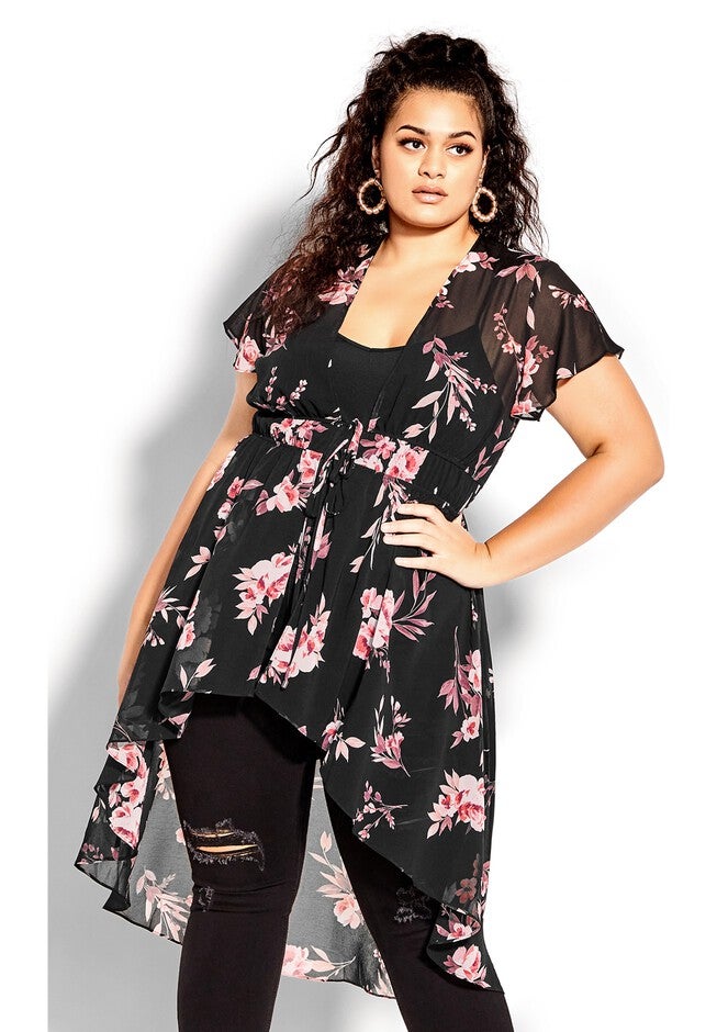 Pretty Rose Jacket - black, BLACK, hi-res image number 0