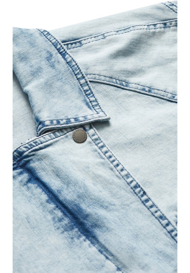 Retro Denim Jacket - light wash, BLUE, alternate image number 5