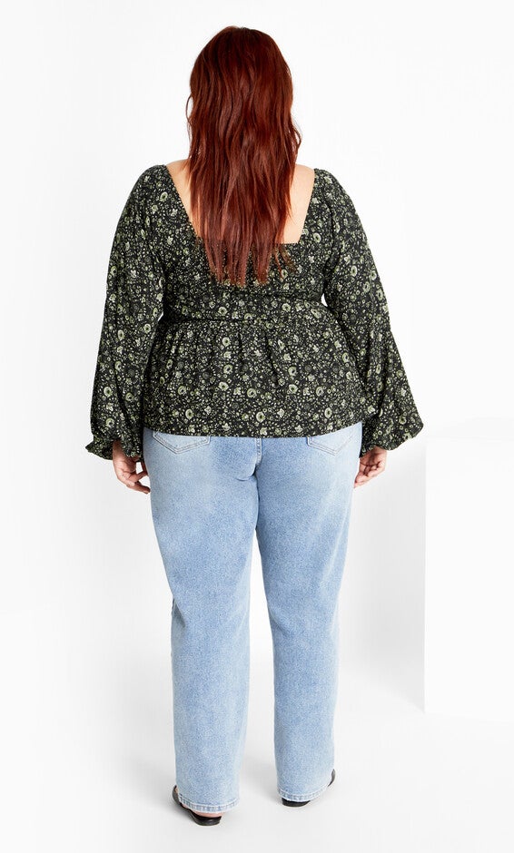 Dahlia Top - olive, GREEN, alternate image number null