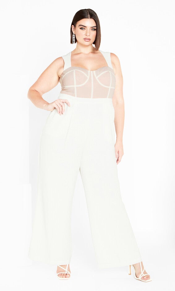 Kylie Jumpsuit - ivory, WHITE, alternate image number null