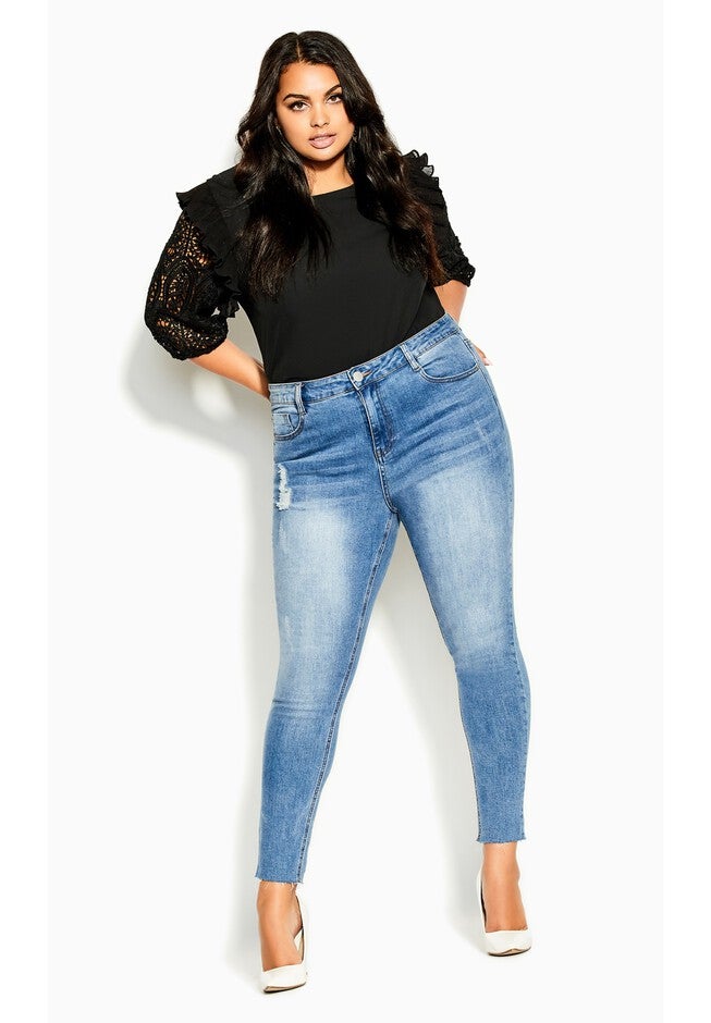Lace Breeze Top - black, BLACK, alternate image number null
