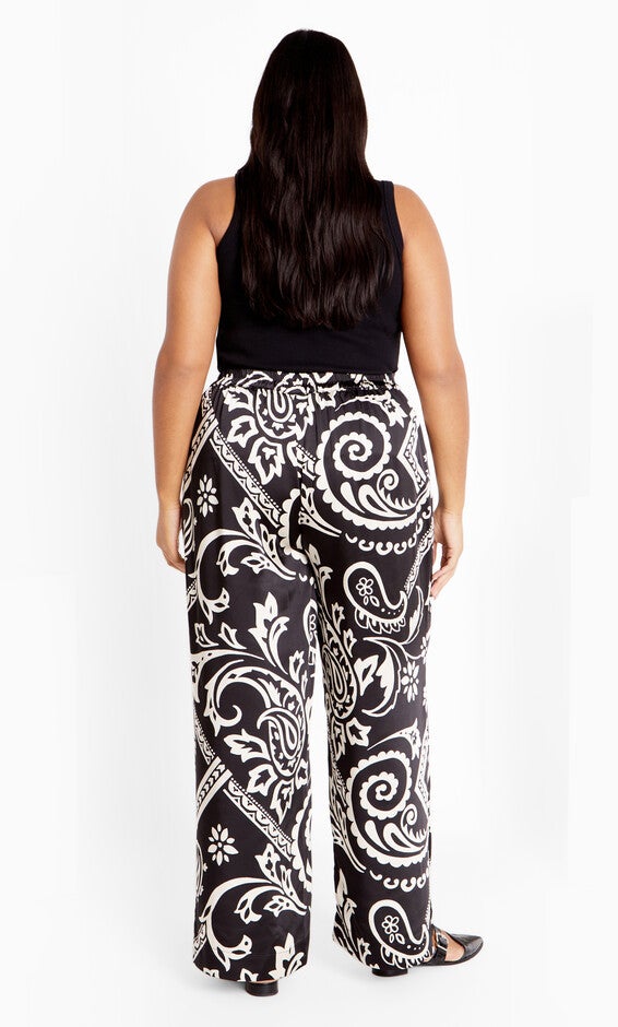 Sienna Print Pant - black, BLACK, alternate image number null