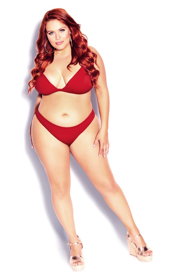 Daisy Bikini Pant  - red cherry, RED, hi-res image number 0